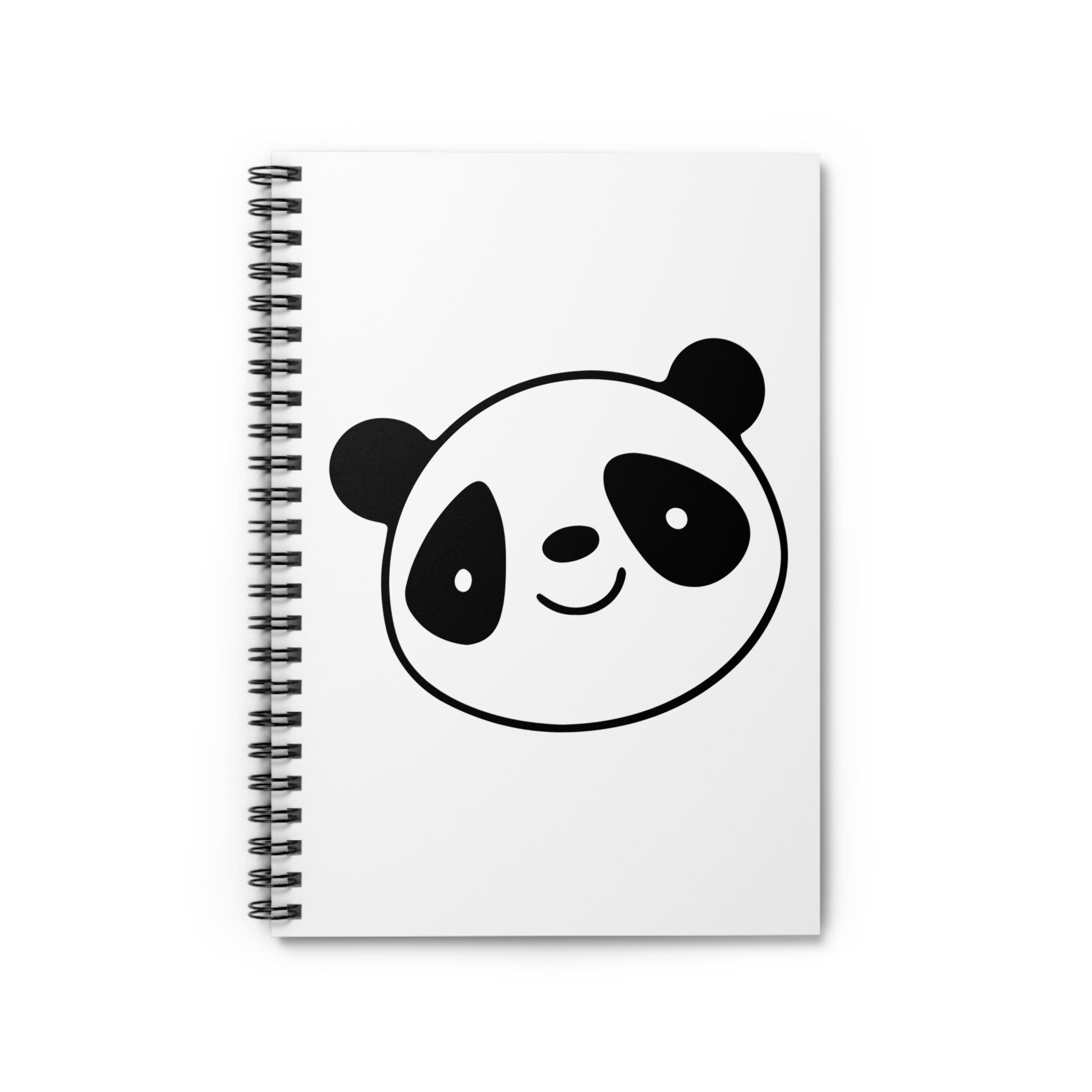 The Panda Notebook (Panda Face Spiral Notebook — Cute Kawaii Ruled Journal for Kids & Students)