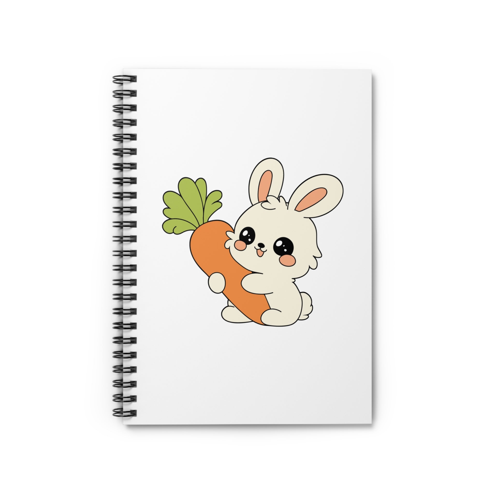 The Bunny Notebook (Cute Bunny with Carrot Spiral Notebook – Kawaii Easter Journal for Kids & Students)