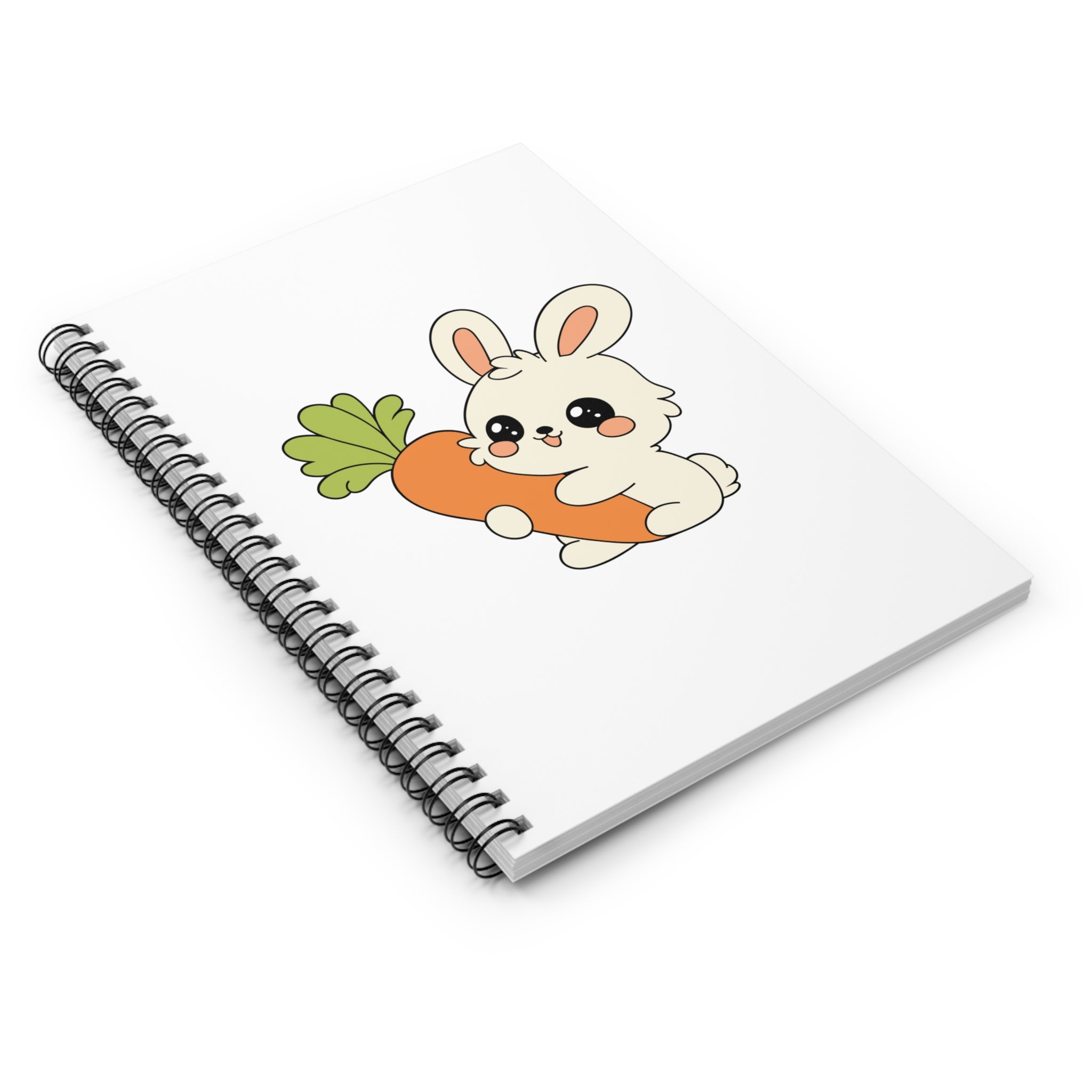 The Bunny Notebook (Cute Bunny with Carrot Spiral Notebook – Kawaii Easter Journal for Kids & Students)
