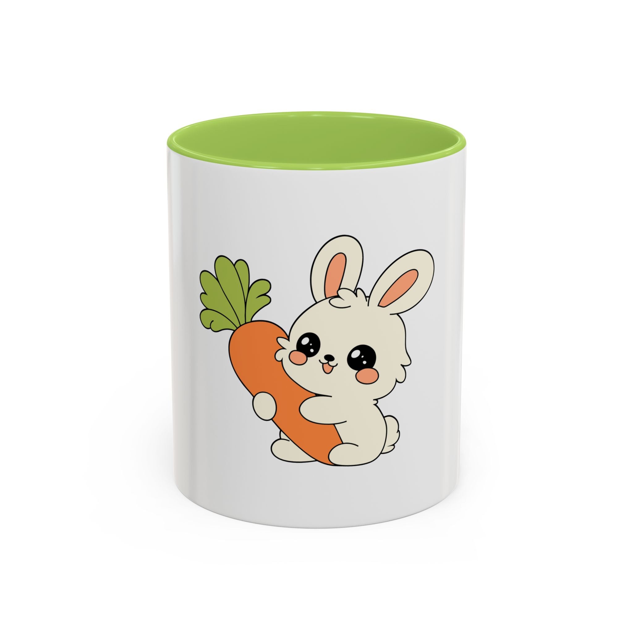 The Bunny Mug (Cute Bunny with Carrot Accent Coffee Mug — Kawaii Rabbit 11/15oz)