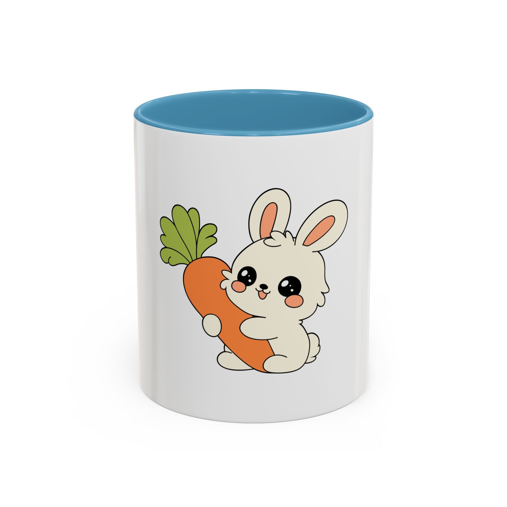 The Bunny Mug (Cute Bunny with Carrot Accent Coffee Mug — Kawaii Rabbit 11/15oz)