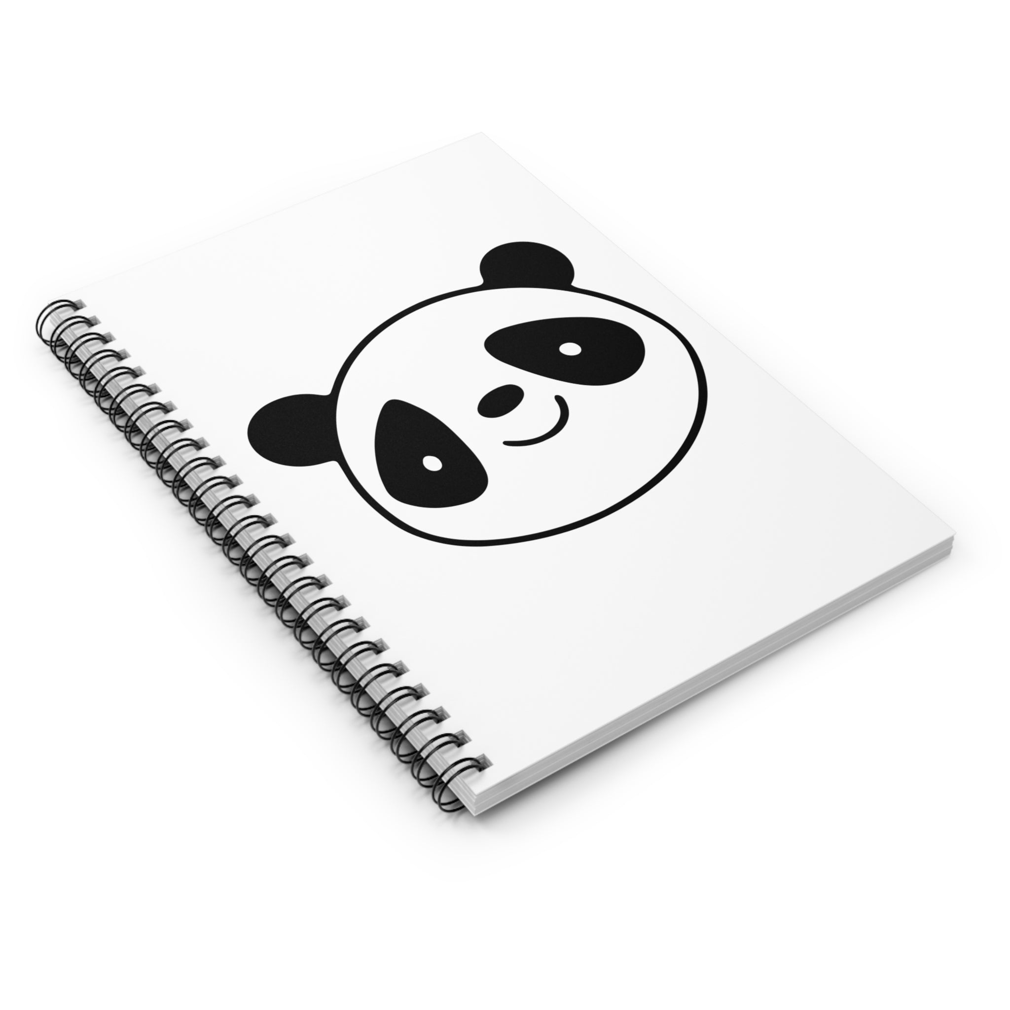 The Panda Notebook (Panda Face Spiral Notebook — Cute Kawaii Ruled Journal for Kids & Students)